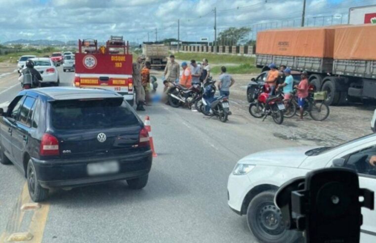 Acidente envolvendo duas motos é registrado na Alça Sudoeste em CG