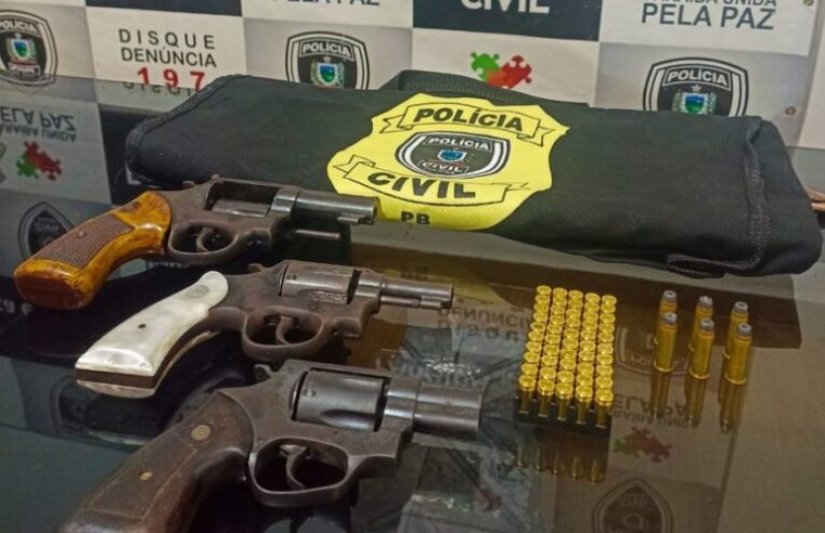 Trio é preso acusado de fazer ‘delivery’ de armas para facção criminosa no Vale do Mamanguape