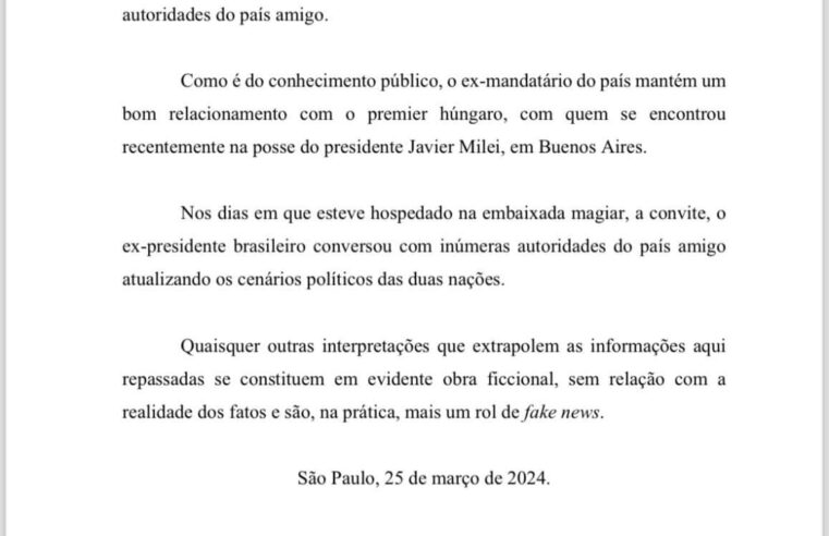 Alexandre de Moraes dá 48 horas para Bolsonaro explicar visita à embaixada da Hungria