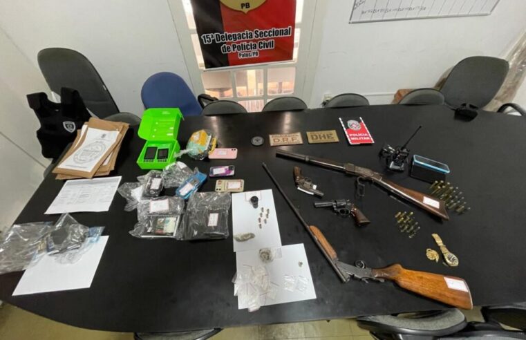 Operação policial apreende armas de fogo e prende sete suspeitos de integrarem facções criminosas em Patos/PB