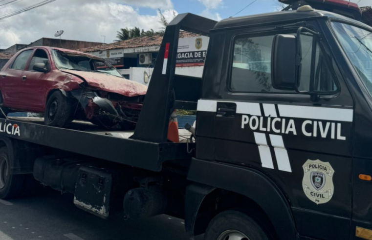 Polícia pede perícia em carro envolvido no atropelamento que matou mototaxista e deixou mulher ferida na PB-121