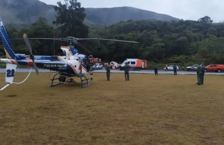 Helicóptero cai e mata tripulação durante buscas de monomotor em Ouro Preto/MG