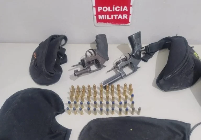 Dupla encapuzada presa com revólveres e munições na BR-230, em Santa Rita, levanta suspeitas sobre plano criminoso