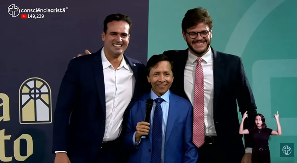 Prefeito Bruno e Vice-Governador Lucas unem forças em oração conjunta durante evento religioso em Campina Grande