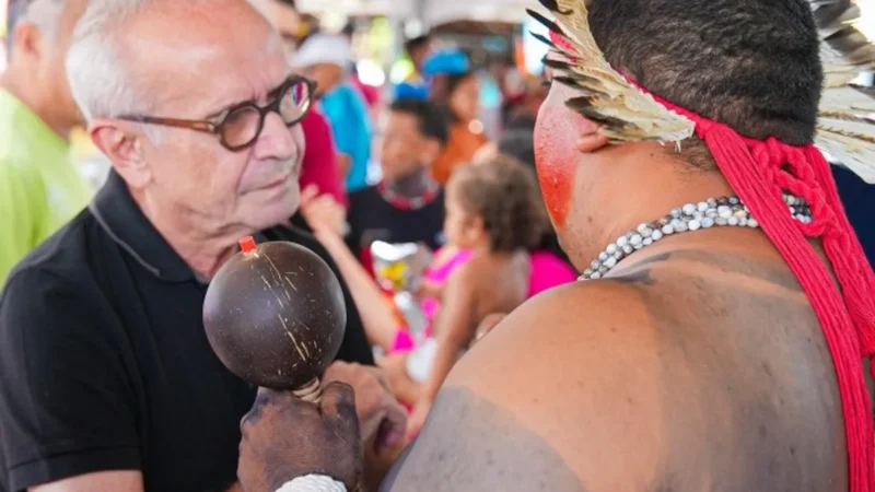 Cícero Lucena se compromete com causas indígenas em visita à Aldeia São Francisco no Dia dos Povos Indígenas