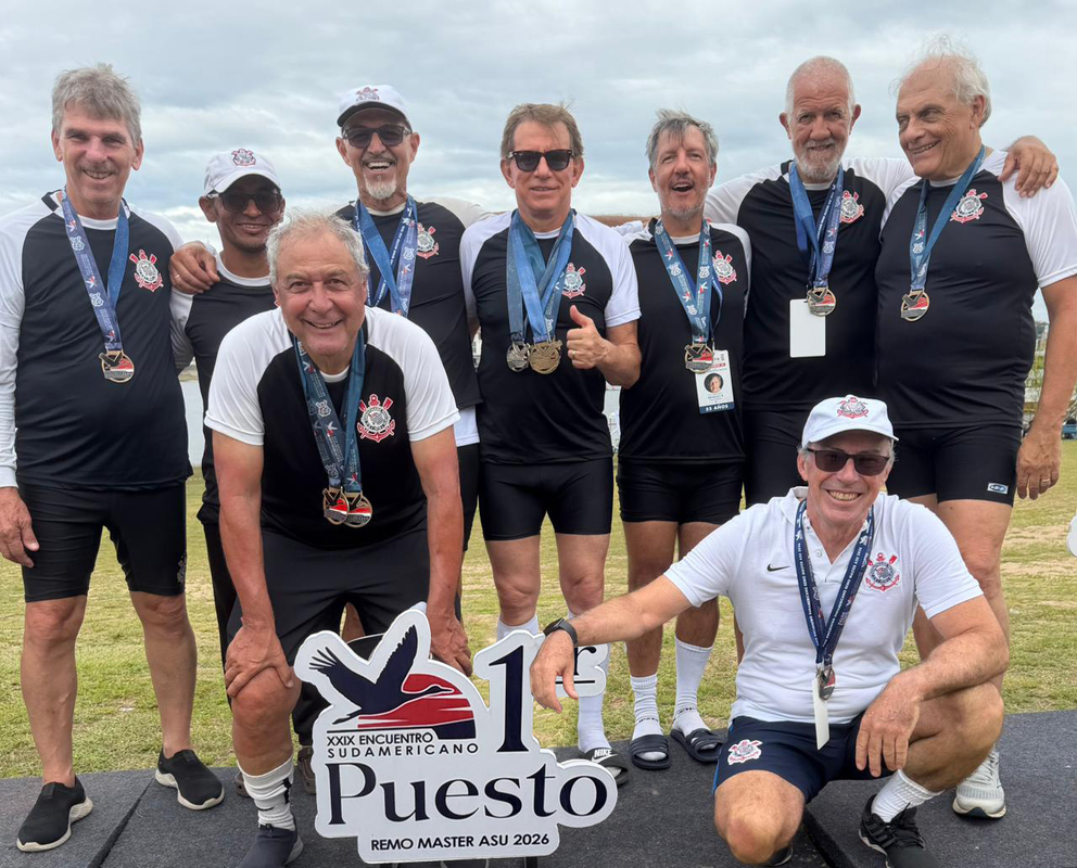 Corinthians conquista tricampeonato sul-americano de remo