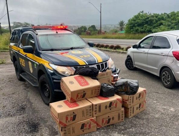 PRF apreende carga milionária de cigarros ilegais na Paraíba