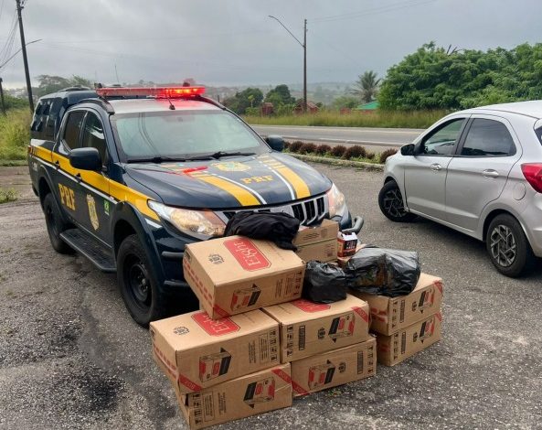 PRF apreende carga milionária de cigarros ilegais na Paraíba