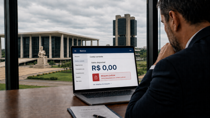 Conta bloqueada judicialmente exige resposta rápida