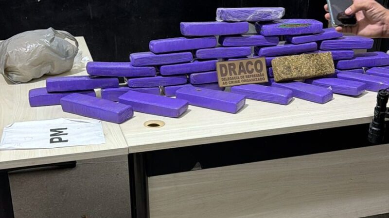 Casal preso com 37kg de maconha em ação policial na Paraíba
