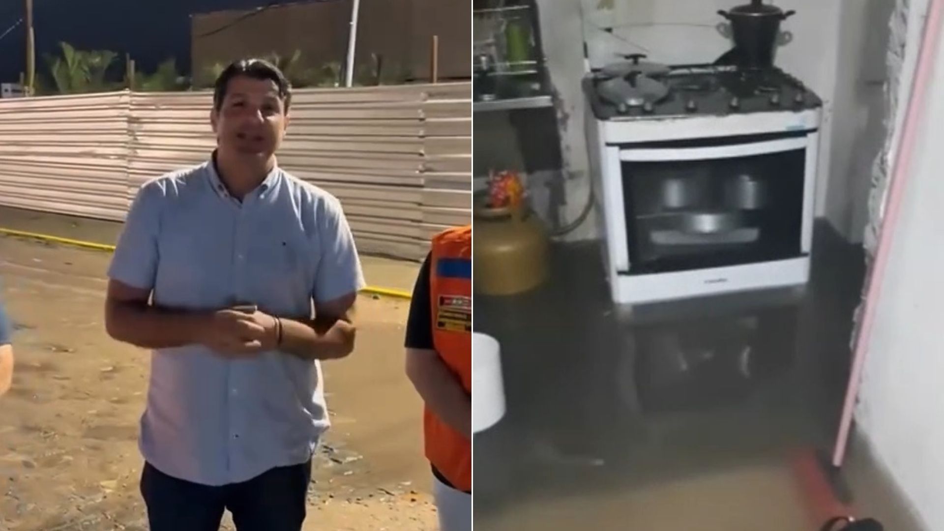 Chuva causa transtornos e prefeito vira a noite acompanhando os estragos