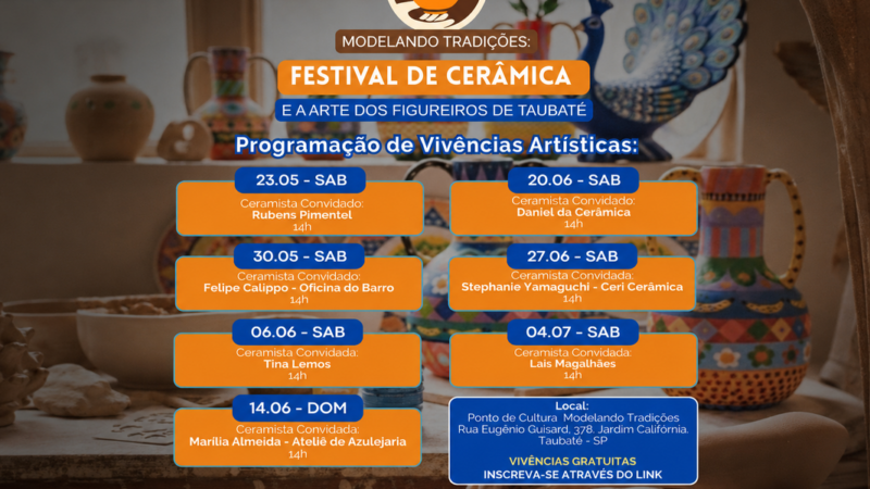 Taubaté recebe Festival de Cerâmica e Arte Figureira