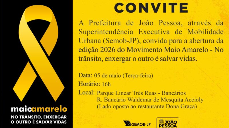 Maio Amarelo em João Pessoa lança campanha vital com foco em motociclistas e dados alarmantes de sinistros