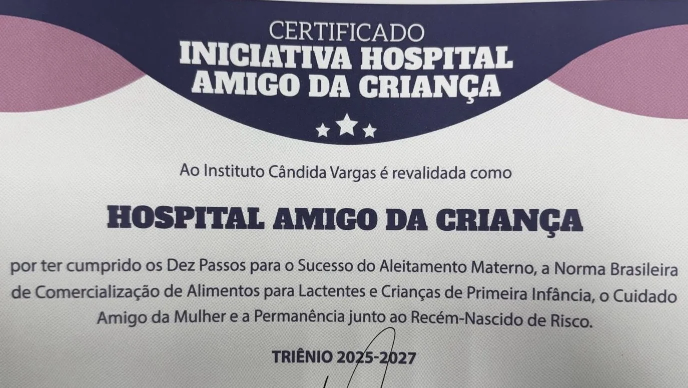 Instituto Cândida Vargas: Hospital Amigo da Criança renova título e Banco de Leite recebe certificação da Fiocruz para fortalecer o aleitamento materno em João Pessoa