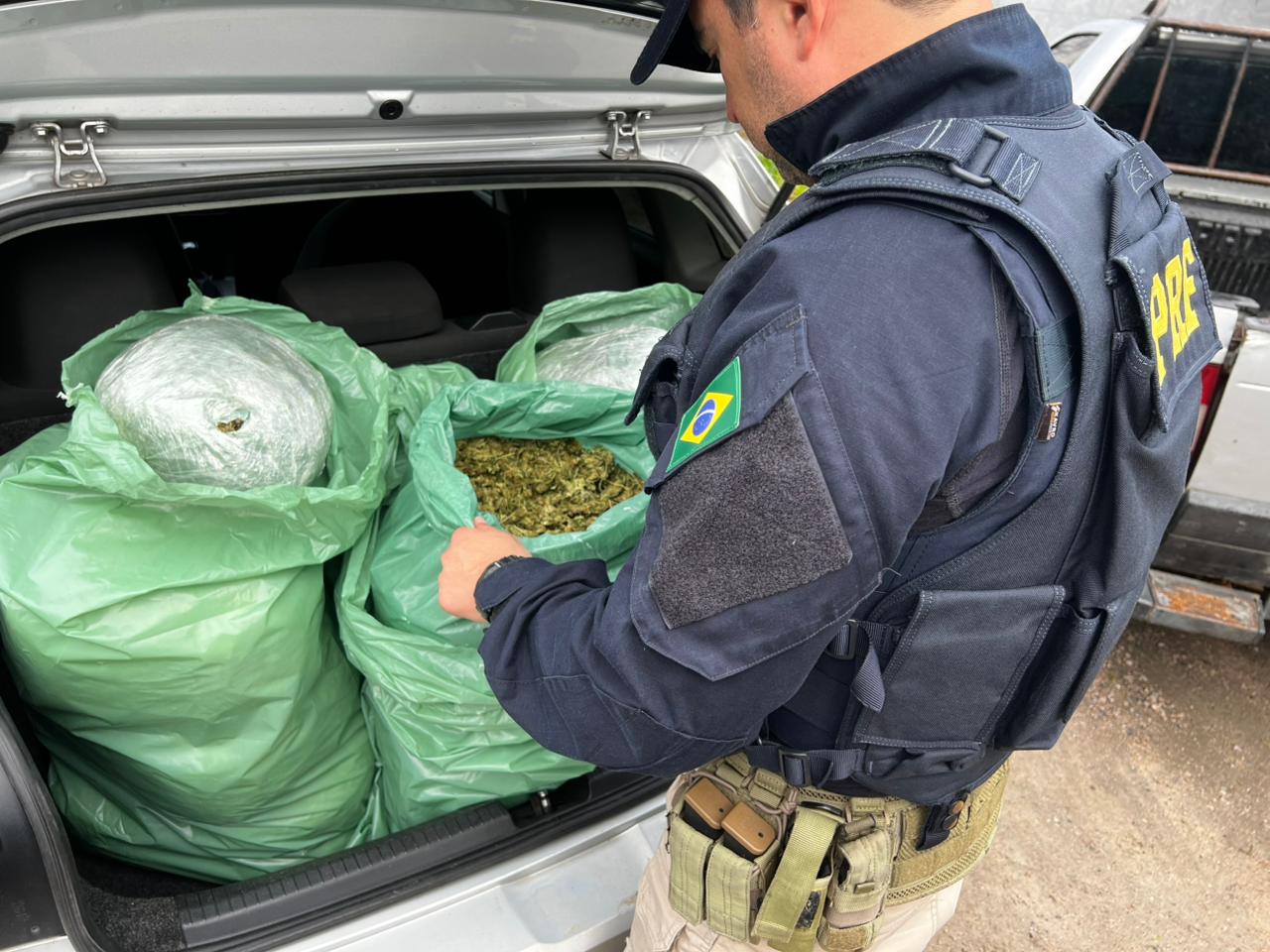 Operação surpresa na BR-230 resulta na apreensão de 25 kg de ‘supermaconha’ e prisão de casal