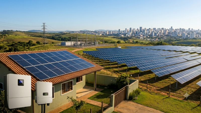 Geração solar chega a 55 GW e vira 2ª maior fonte