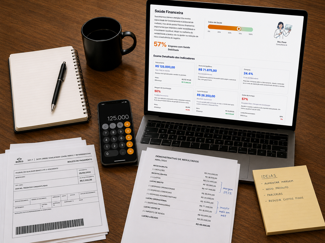IA diagnostica finanças de pequenas empresas em 10 minutos