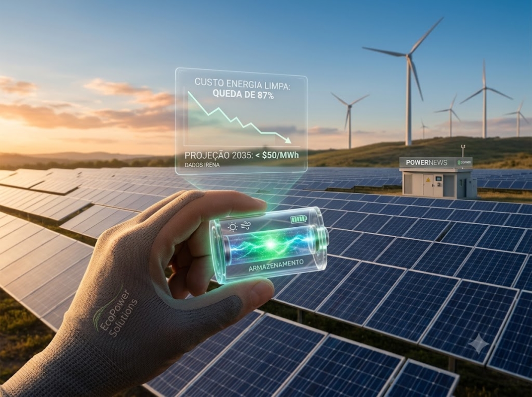 Custo da energia renovável deve cair até 2035