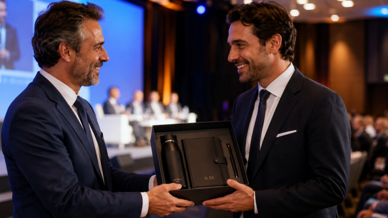 Empresas usam brindes para valorizar palestrantes em eventos