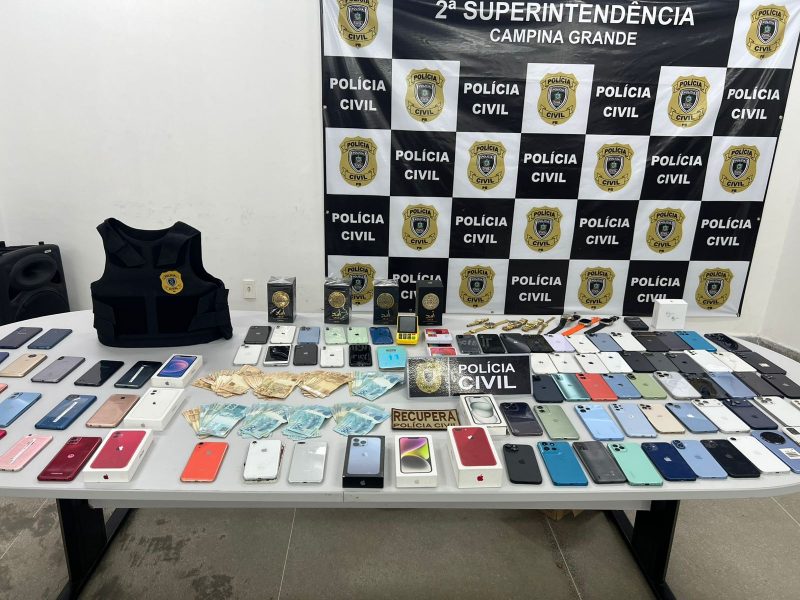 Mega operação policial desarticula esquema milionário de receptação de celulares em Campina Grande e mira enfraquecimento de crimes contra o patrimônio durante o São João