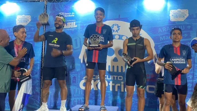 Fundação Campeões do Amanhã Brilha: Victor Machado e Eduardo Sousa Garantem Vagas nos Jogos Escolares da Juventude em Triatlo