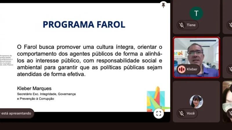 Ética no Serviço Público: SEIG capacita servidores da Prefeitura de João Pessoa com foco em Confiança e Eficiência
