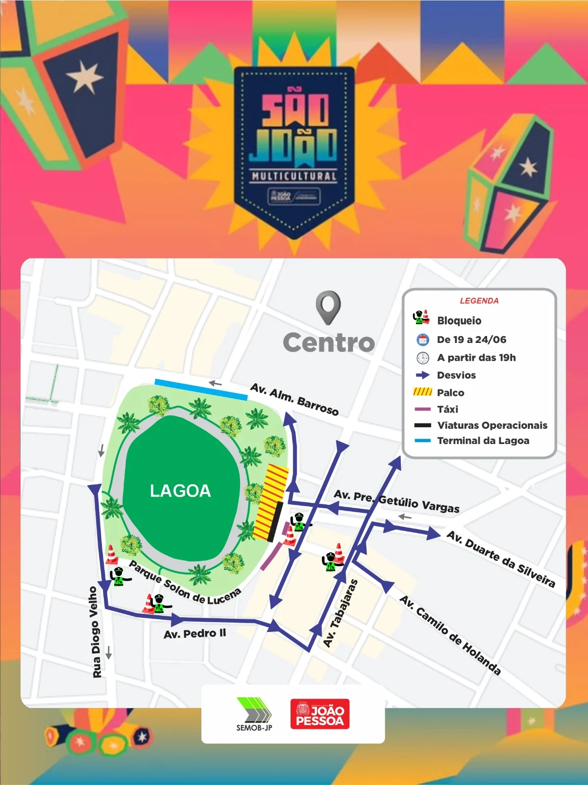 São João Multicultural em João Pessoa: Semob-JP garante trânsito seguro e transporte público reforçado para o evento na Lagoa
