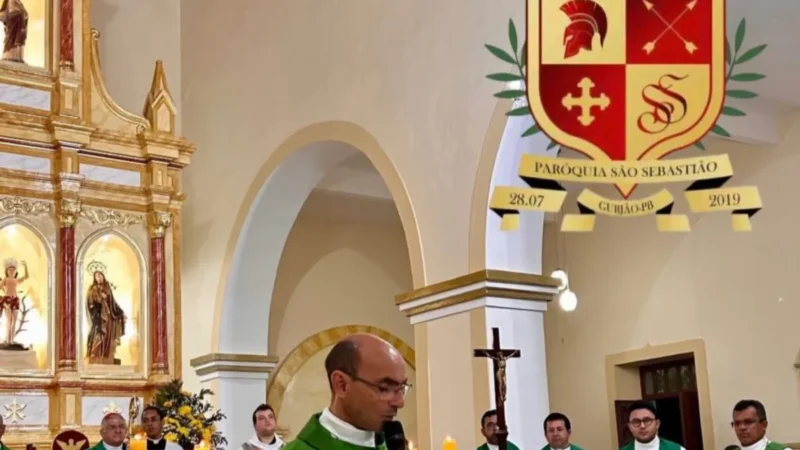 Comunidade católica celebra posse canônica de padre Manoel Cristino como novo administrador da Paróquia São Sebastião em Gurjão