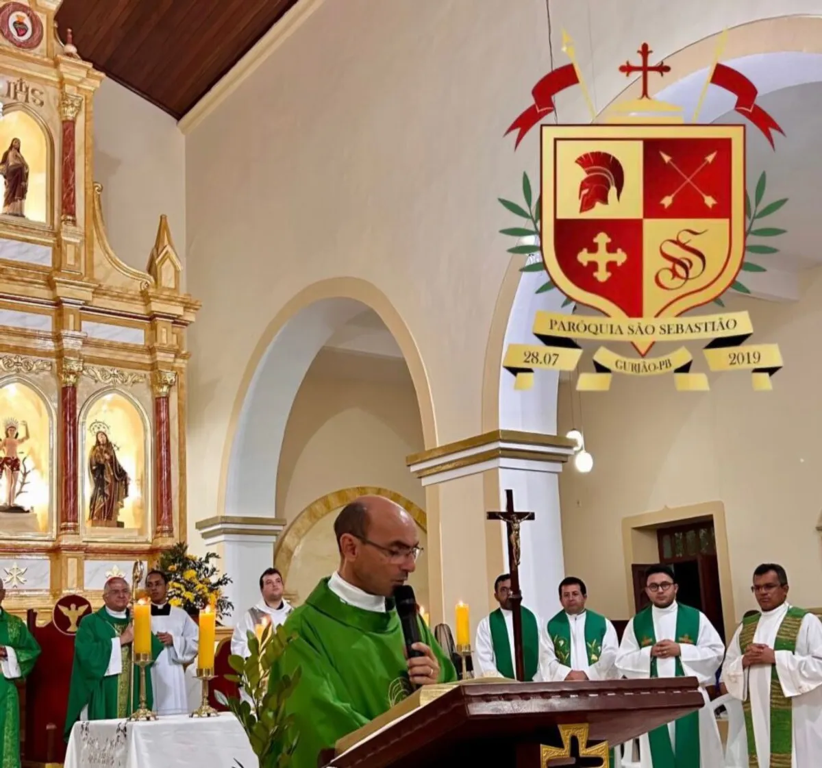 Comunidade católica celebra posse canônica de padre Manoel Cristino como novo administrador da Paróquia São Sebastião em Gurjão
