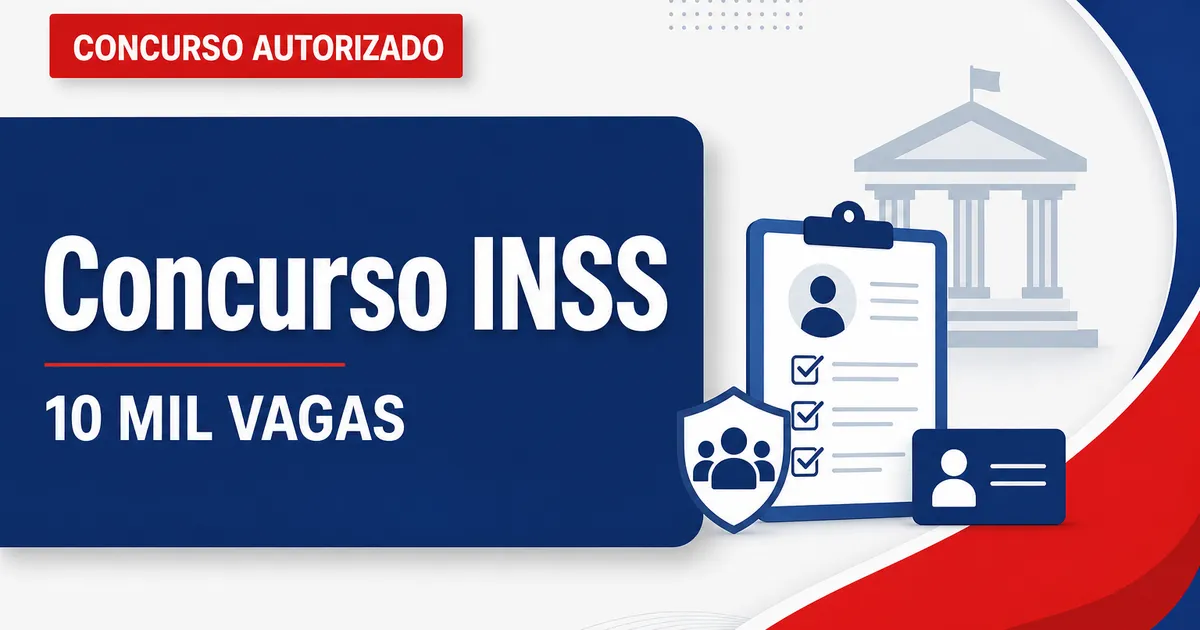 Concurso do INSS com 10 mil vagas continua sem aval do Governo Federal e previsão de decisão fica para o mês de novembro