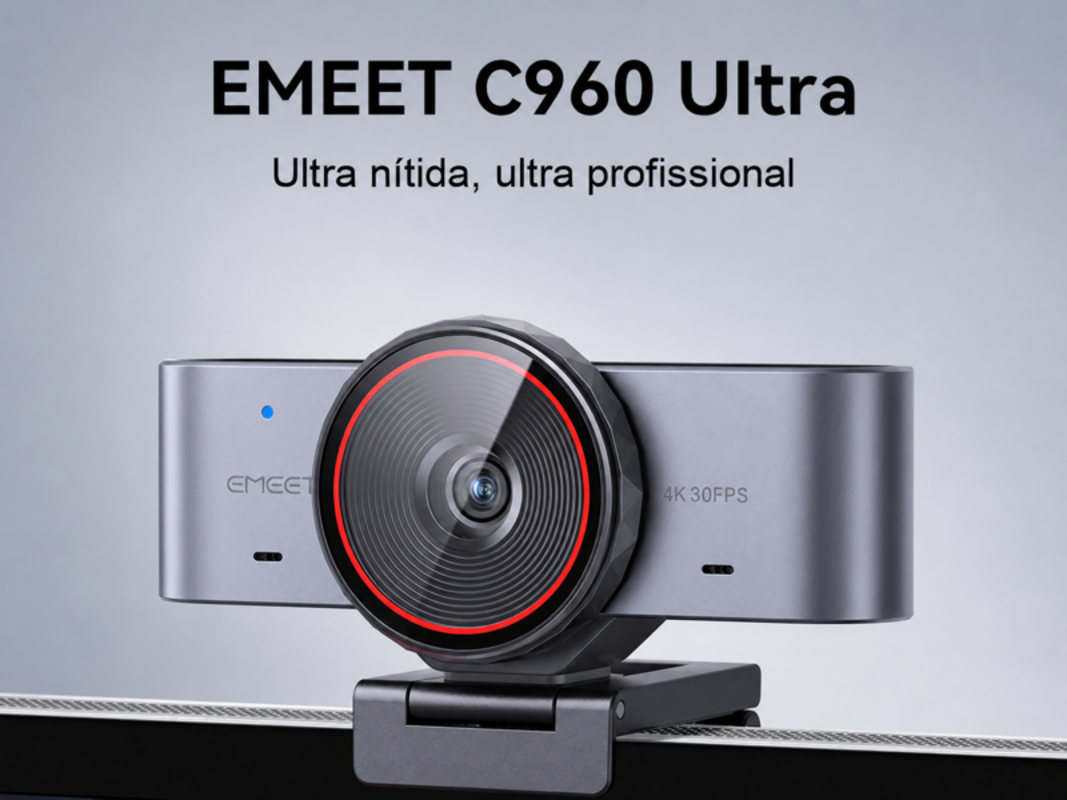EMEET lança webcam 4K flagship C960 Ultra no Brasil