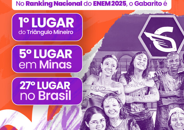 Gabarito Educação conquista 5ª posição no ENEM em Minas