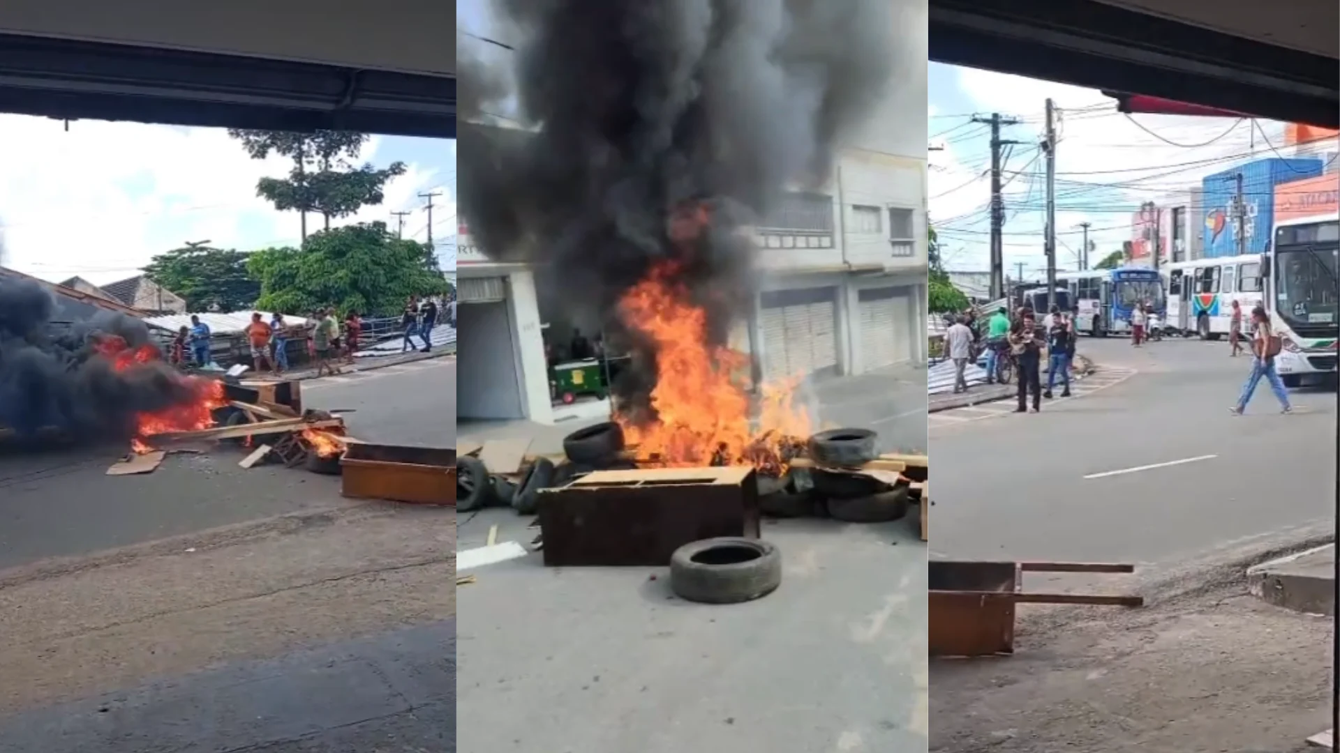 Comerciantes do Mercado Central de João Pessoa interditam rua em protesto contra obras paralisadas e risco de fechamento