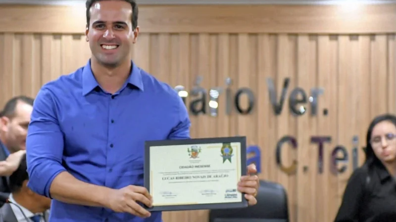 Lucas Ribeiro é Cidadão de Dona Inês e Inaugura Obra de R$ 5 Milhões em Marcação