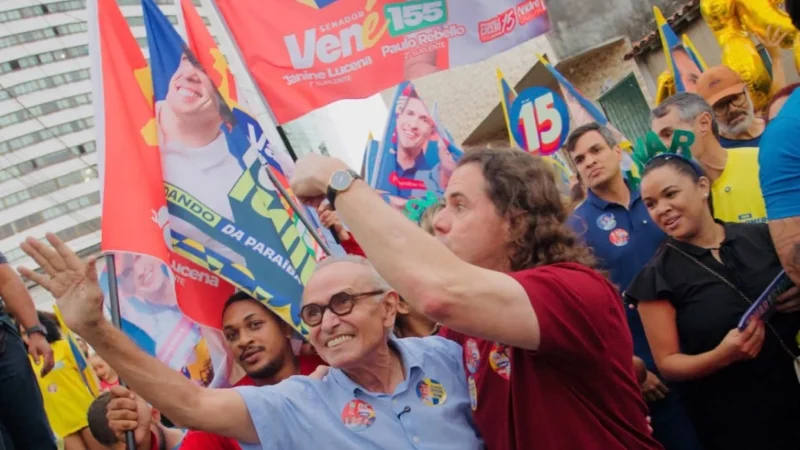 Veneziano Vital do Rêgo intensifica campanha em Campina Grande com Cícero Lucena e Dr. Jhony