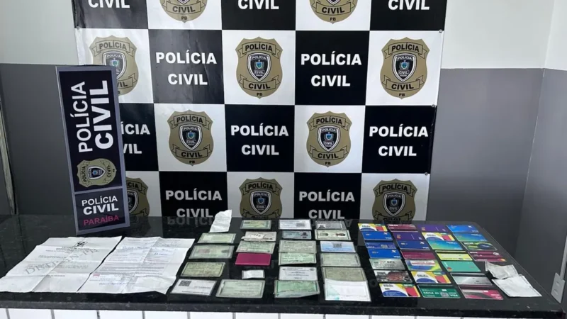 Operação policial desvenda rede de terror e agiotagem: homem é detido por torturar e ameaçar vítima que ousou denunciar esquema criminoso em Alagoa Grande, revelando documentos e cartões de terceiros em sua posse