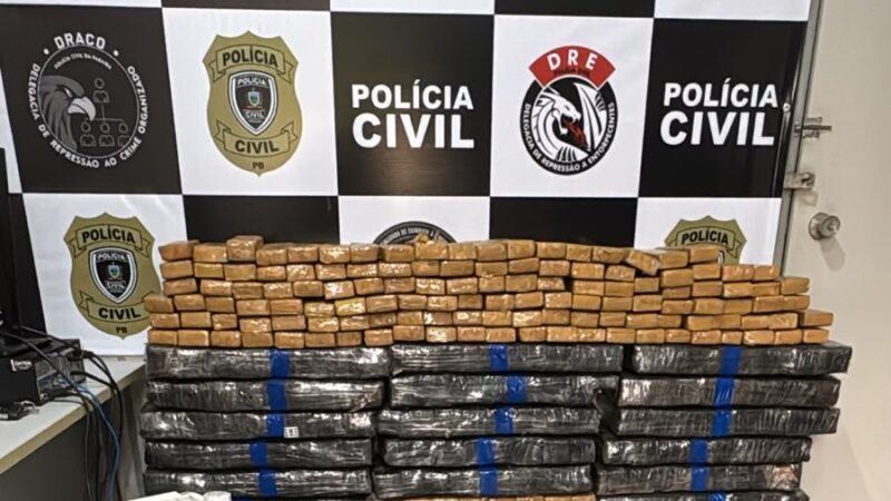 Operação fulminante da Polícia Civil na Paraíba intercepta mais de 400 quilos de entorpecentes em rota interestadual, culminando na prisão de motorista em Campina Grande