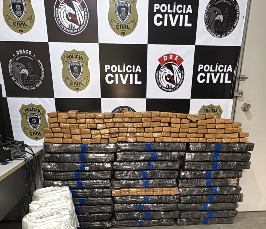 Operação fulminante da Polícia Civil na Paraíba intercepta mais de 400 quilos de entorpecentes em rota interestadual, culminando na prisão de motorista em Campina Grande