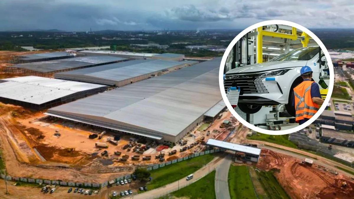 Gigante dos elétricos, BYD acelera fábrica que gera 20 mil empregos no Brasil; maior complexo industrial fora da China tem tamanho de 645 campos de futebol