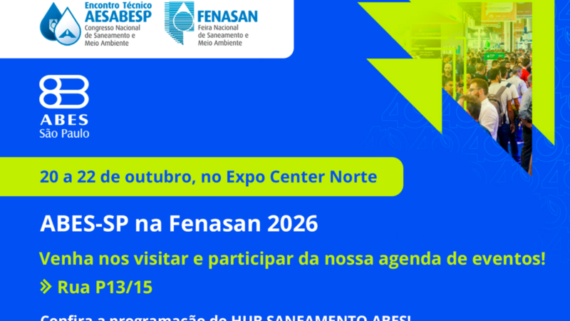ABES-SP debate inovação e segurança hídrica na Fenasan 2026